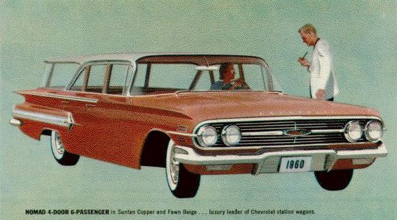 BELOW Photo from a 1960 Chevy advertisement